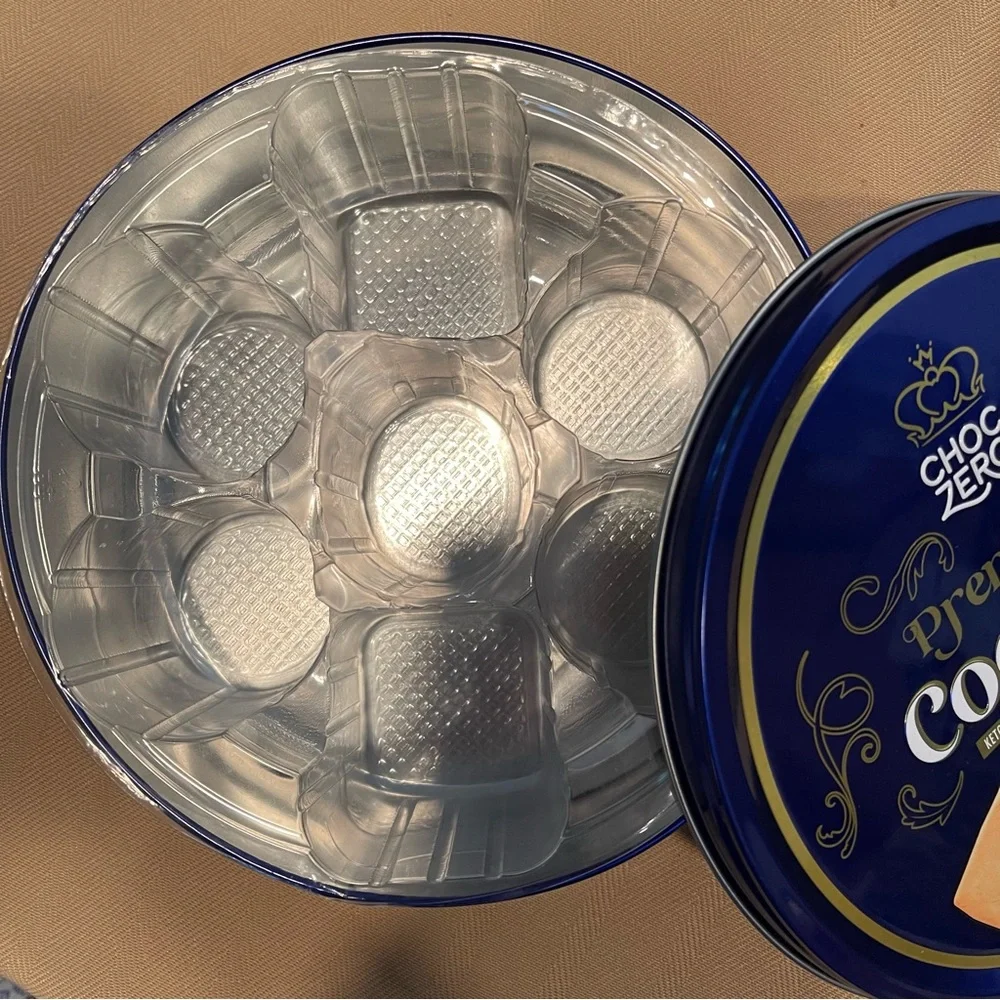 Blue Cookie Tin with insert